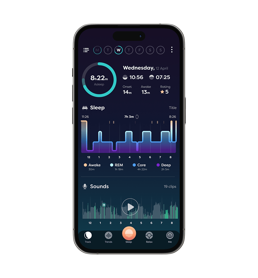 Sleepwave Smart Alarm & Sleep Tracker - Track screen